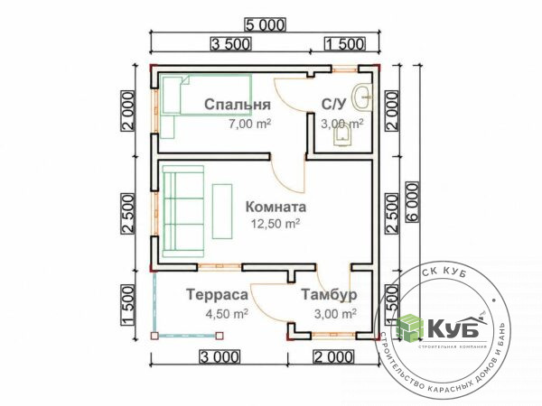 Каркасный дом — «КД — 006»